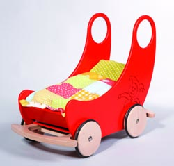 roter Nic Wiegewagen Puppenwagen 2652